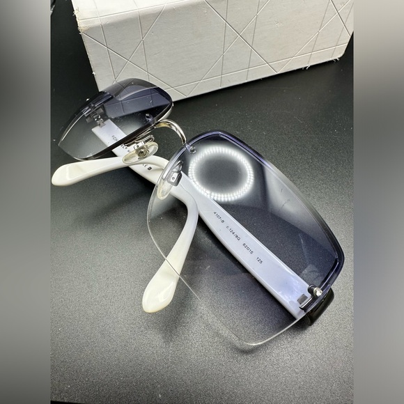 Authentic Vintage Chanel  Sunglasses White Temples Rare Vintage With Dior Case - Picture 5 of 16